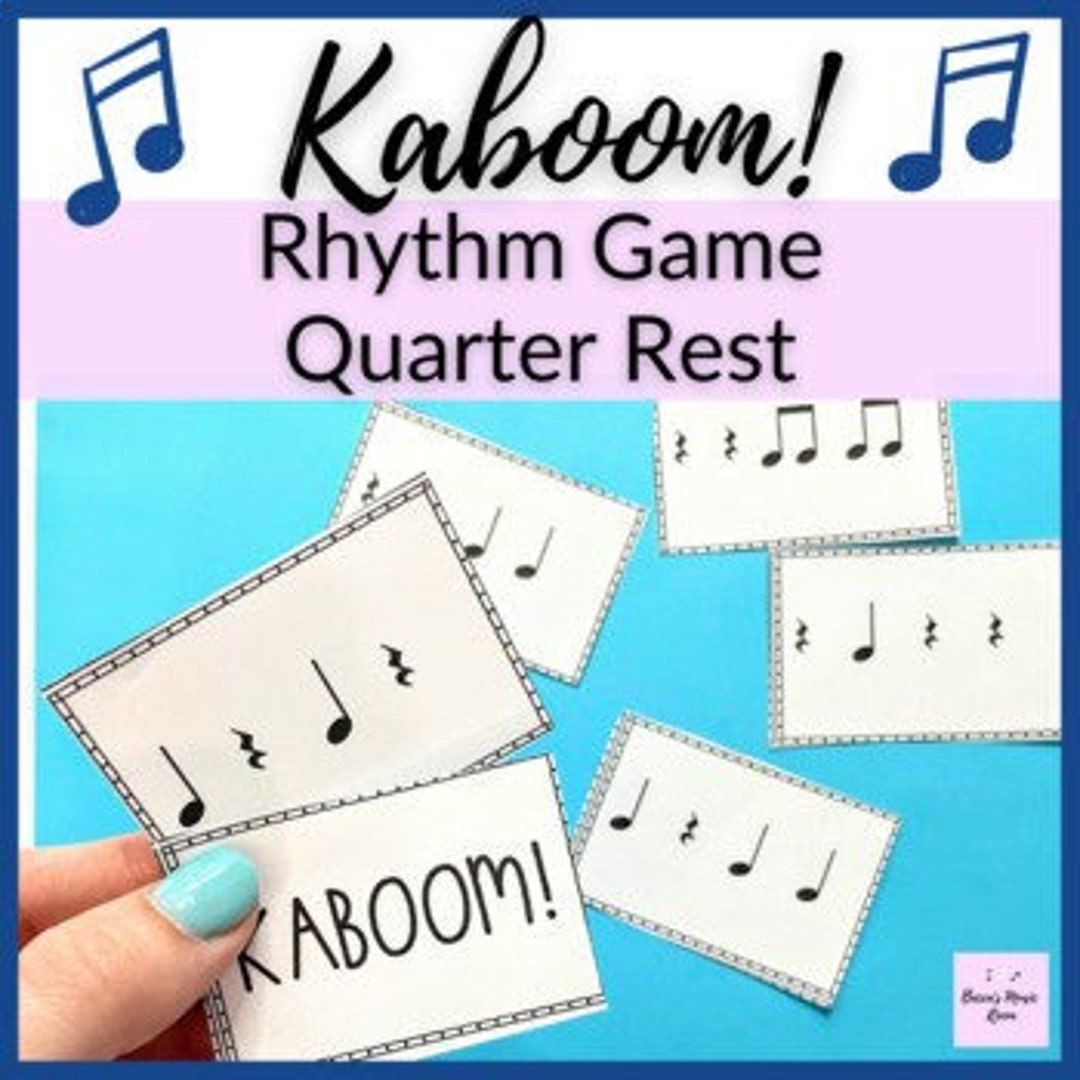 Quarter Rest Kaboom Rhythm Game for Piano Lessons, Homeschool Music