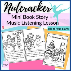 Nutcracker Ballet Mini Book for Music Listening Lessons during Christmas || Christmas Music Listening Activity for Classical Music