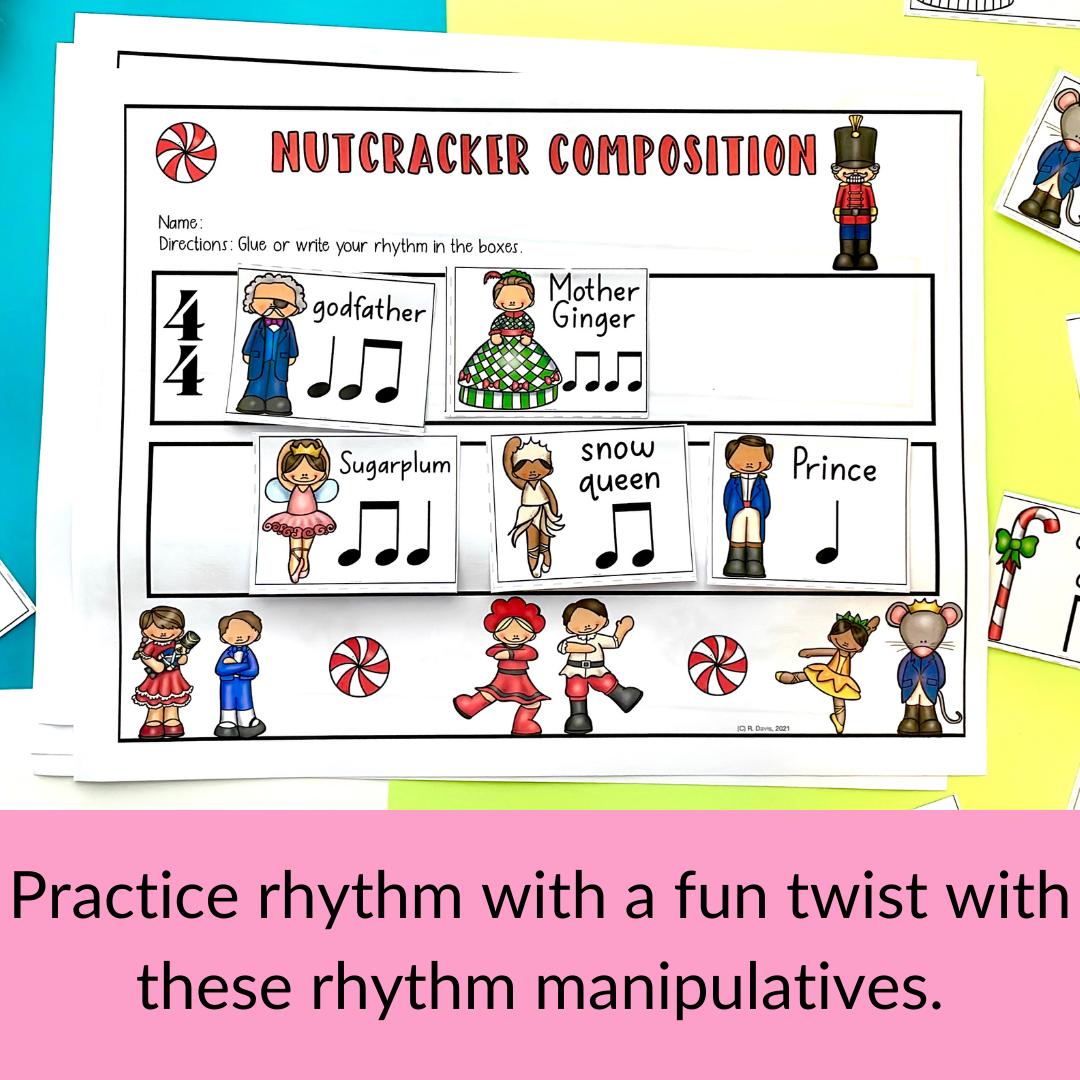 Nutcracker Ballet Printable Rhythm Manipulatives + Composition Activity ...