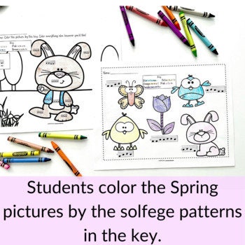 Sol Mi La Do Spring Color by Note Worksheets // Solfege Coloring Sheets ...