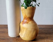 Handmade wood vase. Wooden bud vase.