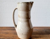 Studio Pottery Pitcher by Rick Hintze. Tall Ceramic Water Pitcher.