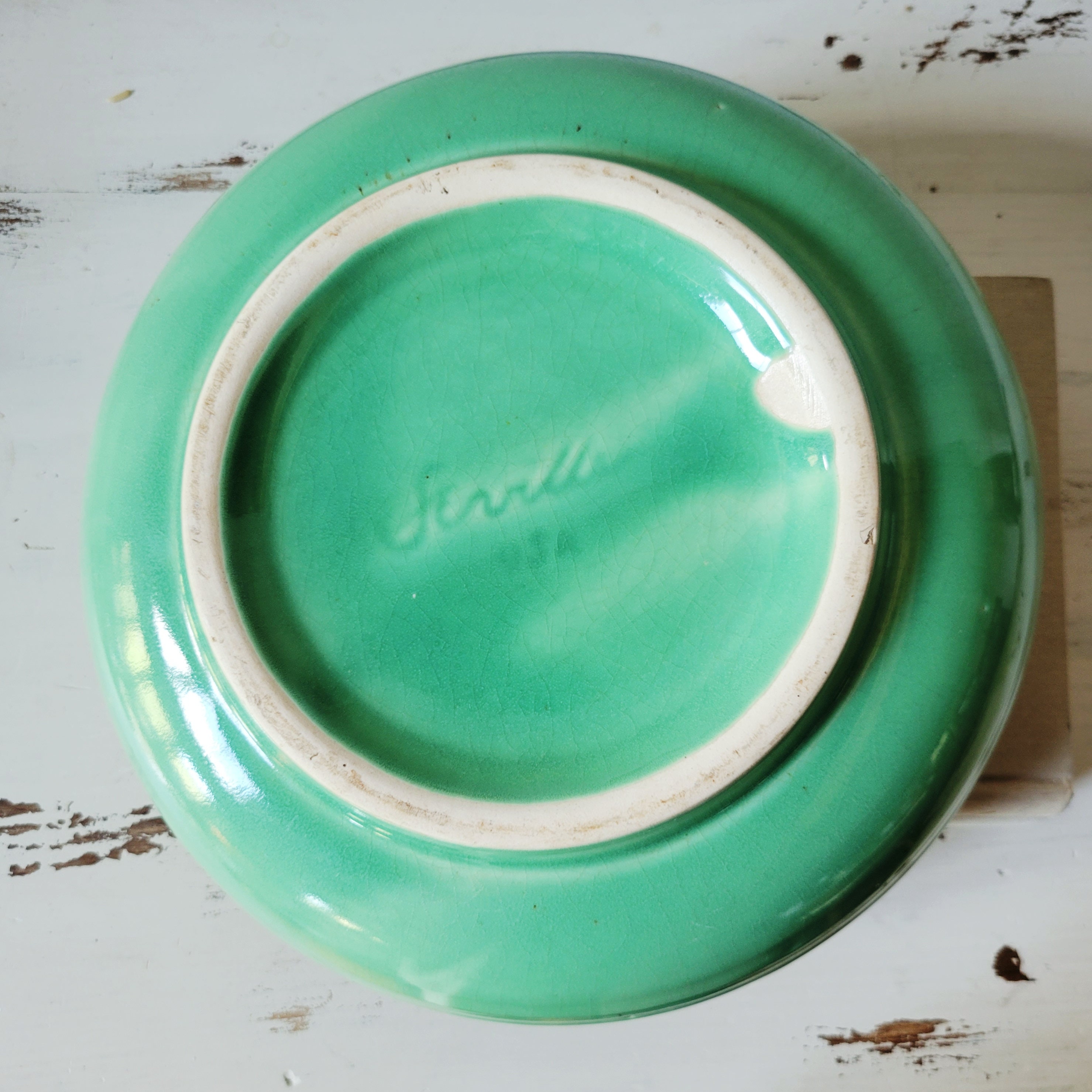 Vintage Sevilla USA pottery bowl. Mint/Jadeite green in color. Etsy