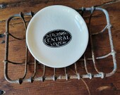 New York Central System antique ironstone butter pat dish.