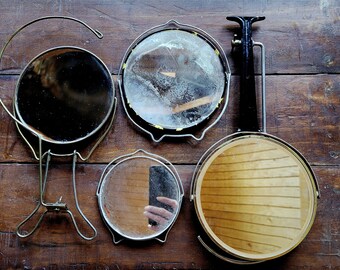 Instant collection of vintage shaving, travel, or makeup mirrors.