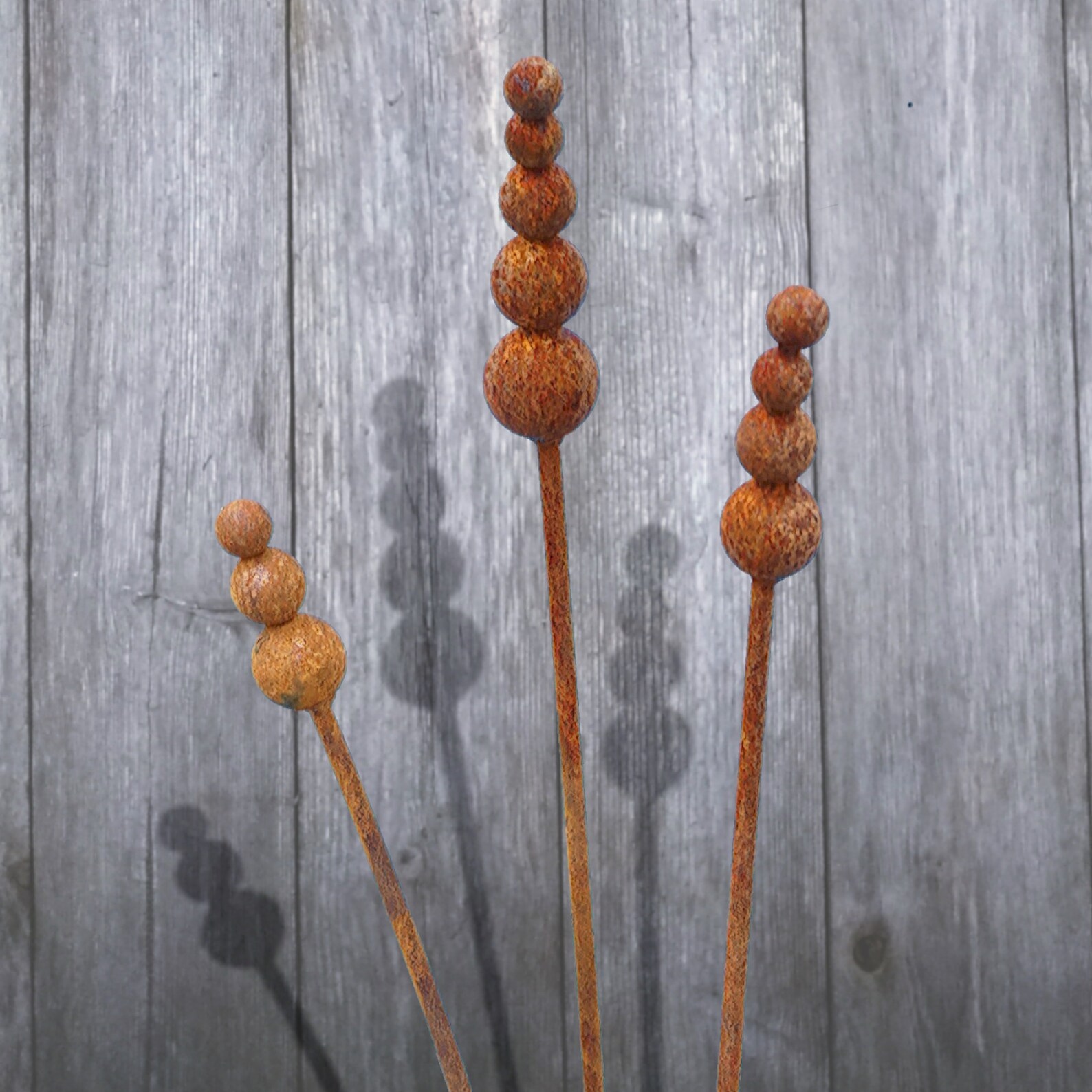 Rusty Metal Reed Garden Sculpture / Rustic Garden Art Etsy