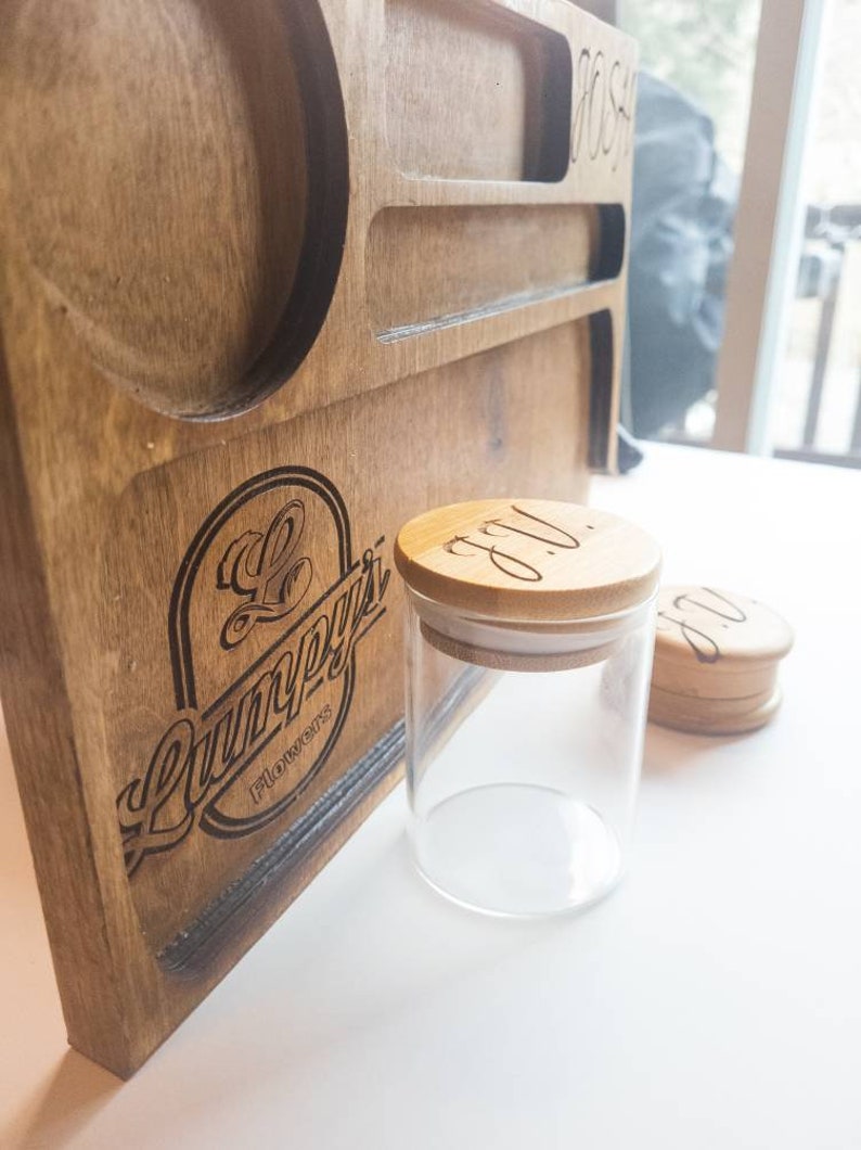Custom Wood Blunt Rolling Tray Set/ Personalized Stash Etsy