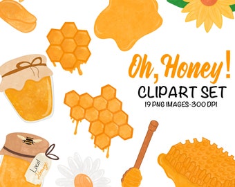 Oh, Honig Clipart Set