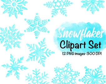 Schneeflocke Clipart Set