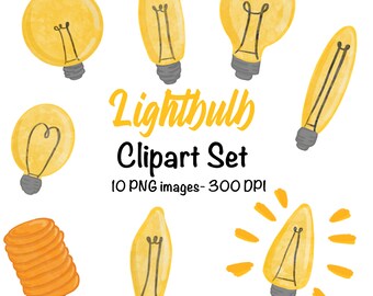Glühbirne Clipart Set