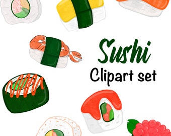 Sushi Clipart Set