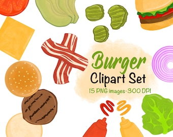 Burger Clipart Set