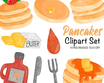 Pfannkuchen Clipart Set