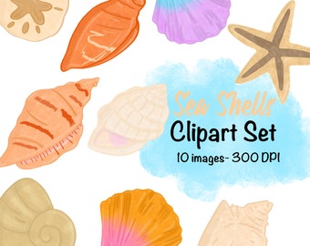 Sea Shell Clipart Set