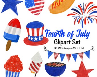 4. Juli Clipart Set