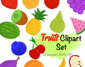 Fruit Clipart Set-healthy-watercolor-food