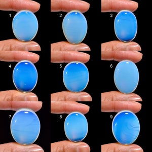 Natural Opalite Cabochon Loose Gemstone Oval Shape Opalite Gemstone For Making Jewelry Gift To Her (Stone As Picture