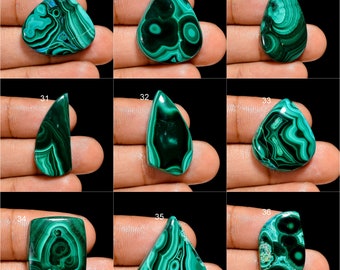 Natural Malachite Cabochon Gemstone, Green Malachite, Mix Shape Malachite Stone, Loose Gemstone, Malachite Crystal,( Malachite As Picture )