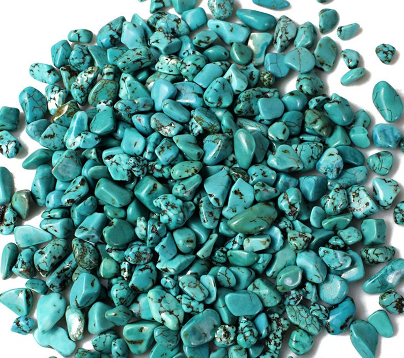 BULK 3.5oz Turquoise Semi Tumbled Gemstone Mini Chips 5mm Etsy