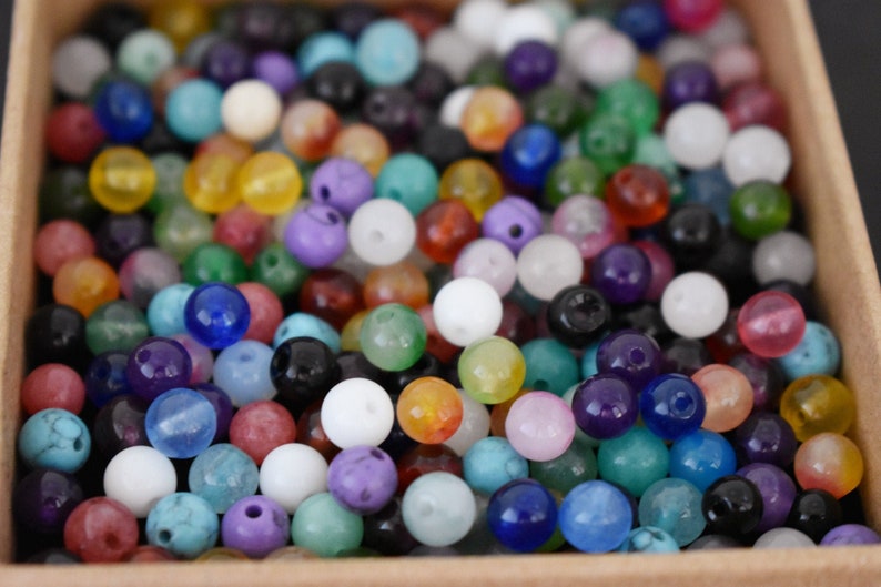 Bulk 100 Mixed Colors Gemstone Beads Wholesale Natural Stone Etsy