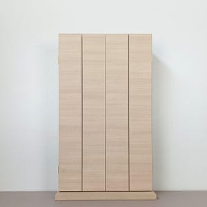 Butusdan MONOLITH Natural STRIPED PINE / Buddhist altar Nichiren Temple / Ennobled material with wood veins and Led light / WhiteDesign59