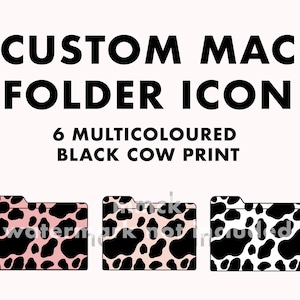Custom Folder Icons for MacOS - Cow Print - Digital download