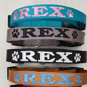Personalized Dog Collar Embroidered with Pet Name and Phone Number/Personalized Dog Collar