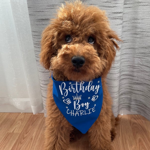 Birthday Boy/ Girl Dog Bandana | Dog Birthday Bandana| Custom made |Personalized