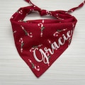 Christmas Dog Bandana | Custom Candy Cane Cotton | Personalized Bandana
