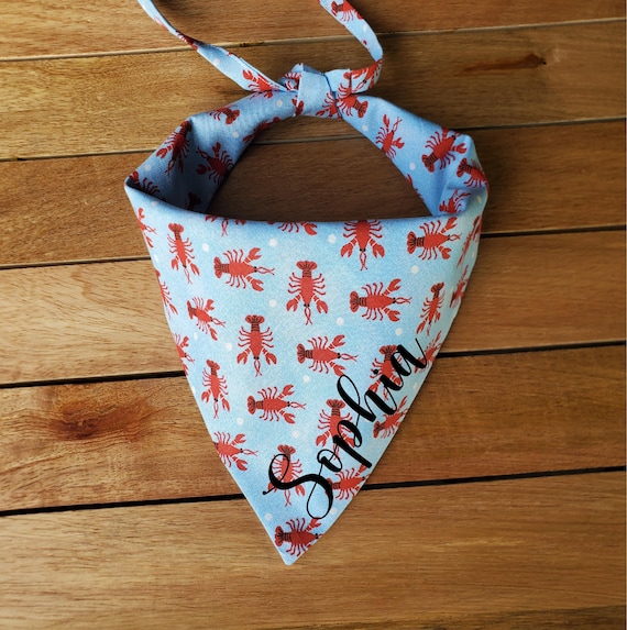 Lobster dog bandana top