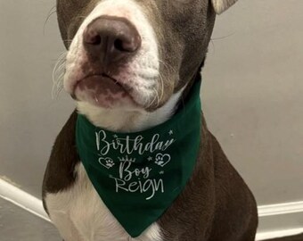 thumbnail image 2 of It's My Birthday Retro Dog Bandana | 100% Cotton | Made In 2 of 14