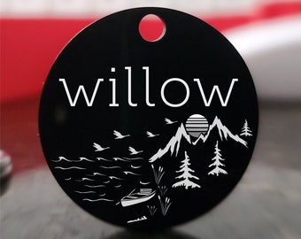 Personalized Stainless Steel Dog Tag: Engraved Pet ID, QR Code