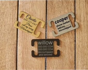 Personalized Slide-On Dog Tag: Laser Engraved Stainless Steel Pet ID