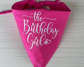 Personalized Birthday Dog Bandana: Handmade Cotton Party Accessory