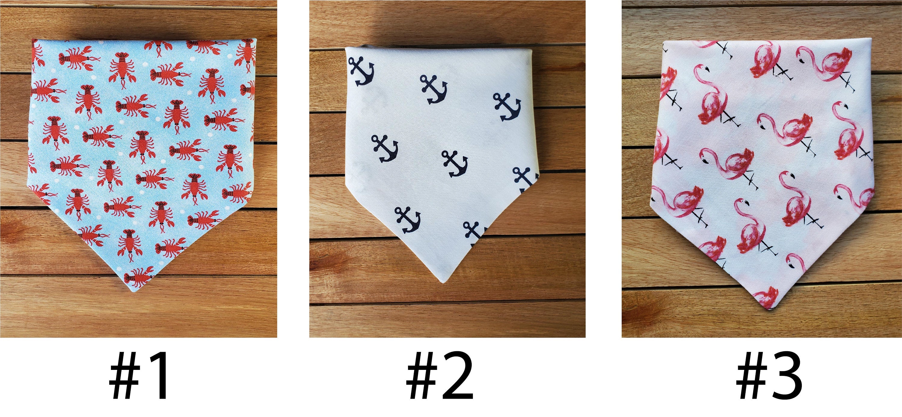 Lobster Dog Bandana Lobsters on Blue Bandana Summer Spring Etsy
