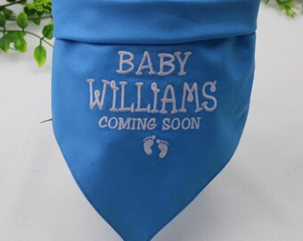 Big Sister Dog Bandana | Custom Text  |  | Big brother| Paws| Announcement bandana