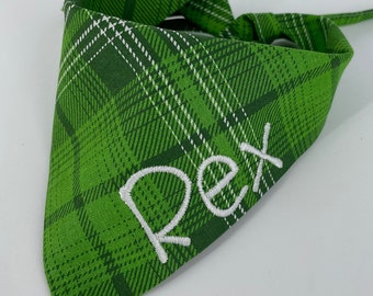 St. Patrick&#39;s Day Dog Bandana // Shamrock Dog Bandana //Pet Gift //Custom Dog Bandana