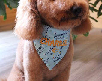 Embroidered Birthday Dog Bandana: Personalized Cotton Tie-On