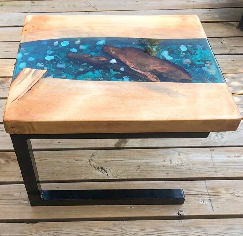 River Resin Wood Table Live Edge Wood Slabs Epoxy Resin Etsy Canada