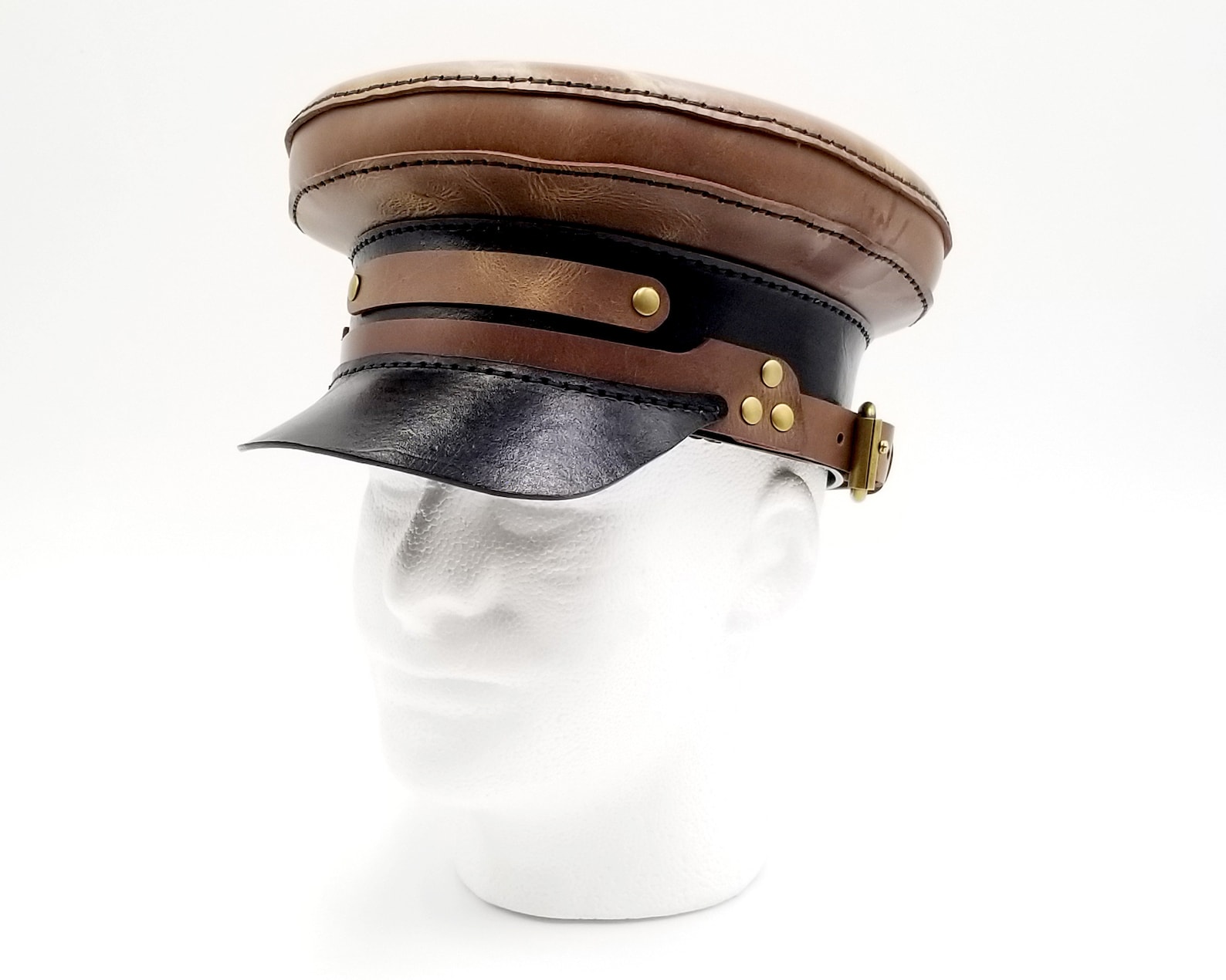 leather conductor hat