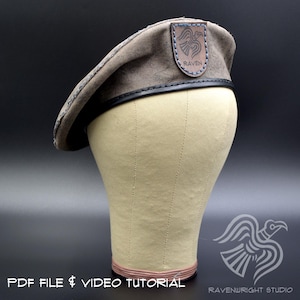 Wzór na beret ze skóry DIY