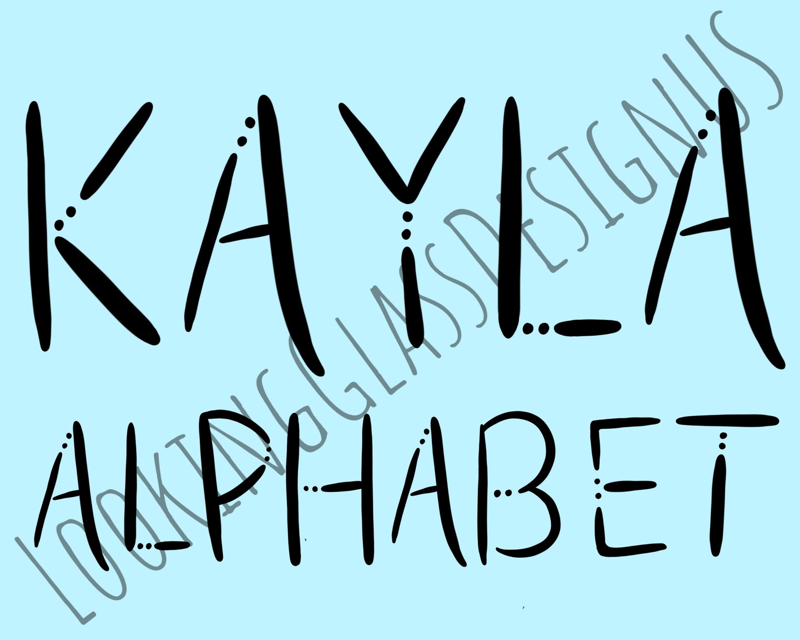 Kayla alphabet upper case alphabet svg file instant etsy