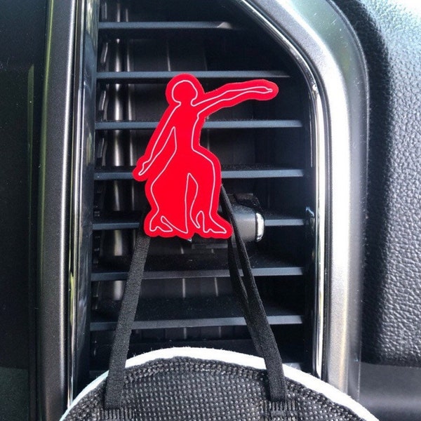 HORIZONTAL Delta Sigma Theta Sorority Car Vent Clip Mask Holder and Charm | Fortitude | Initiation - Crossing Gift | Stocking Stuffer