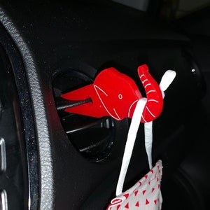 Car Vent Mask Holder | Crossing Gift | Elephant Shaped | Trunk Up | Car Air Vent Clip | Initiation Gift | Soror Gift | Deltaversary Gift