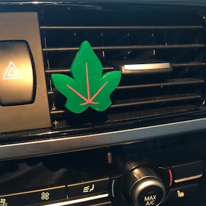 HORIZONTAL Car Charm | Car Vent Mask Holder | Ivy Shaped | Soror Gift | Anniversary | Crossing Initiation Gift | Pink & Green