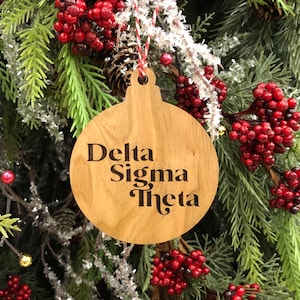 Wood Holiday Ornament | Delta Sigma Theta Sorority | DST 1913 Christmas Ornament | Wood Gift Tag