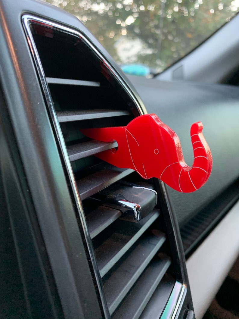 Car Vent Mask Holder Crossing Gift Elephant Shaped Trunk Etsy