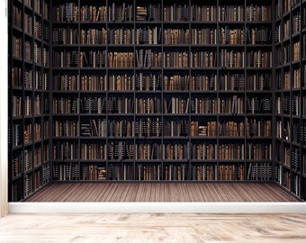Library Wallpaper Etsy