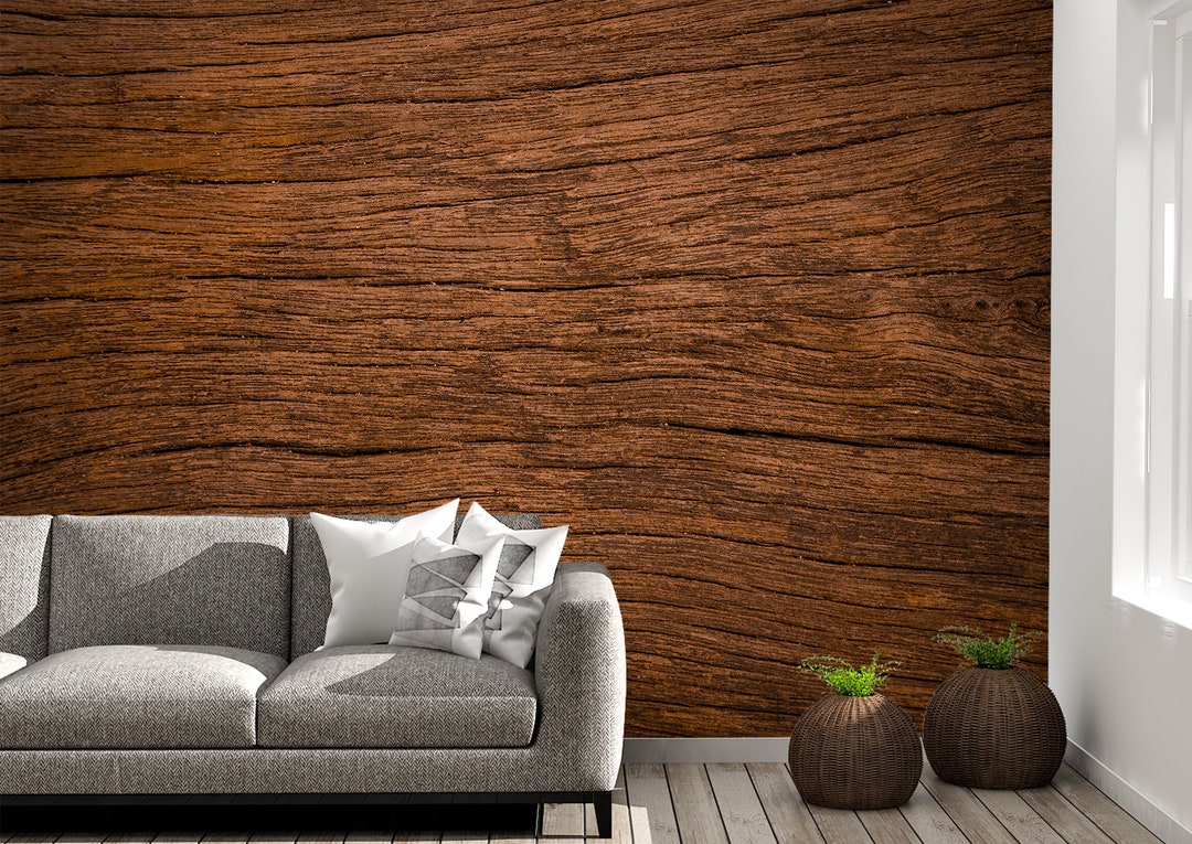 Papel pintado de madera, papel pintado efecto madera, mural de pared de  madera, papel pintado de pelar y pegar, paneles de madera, suelo de patrón  de suelo textura extraíble resistente 