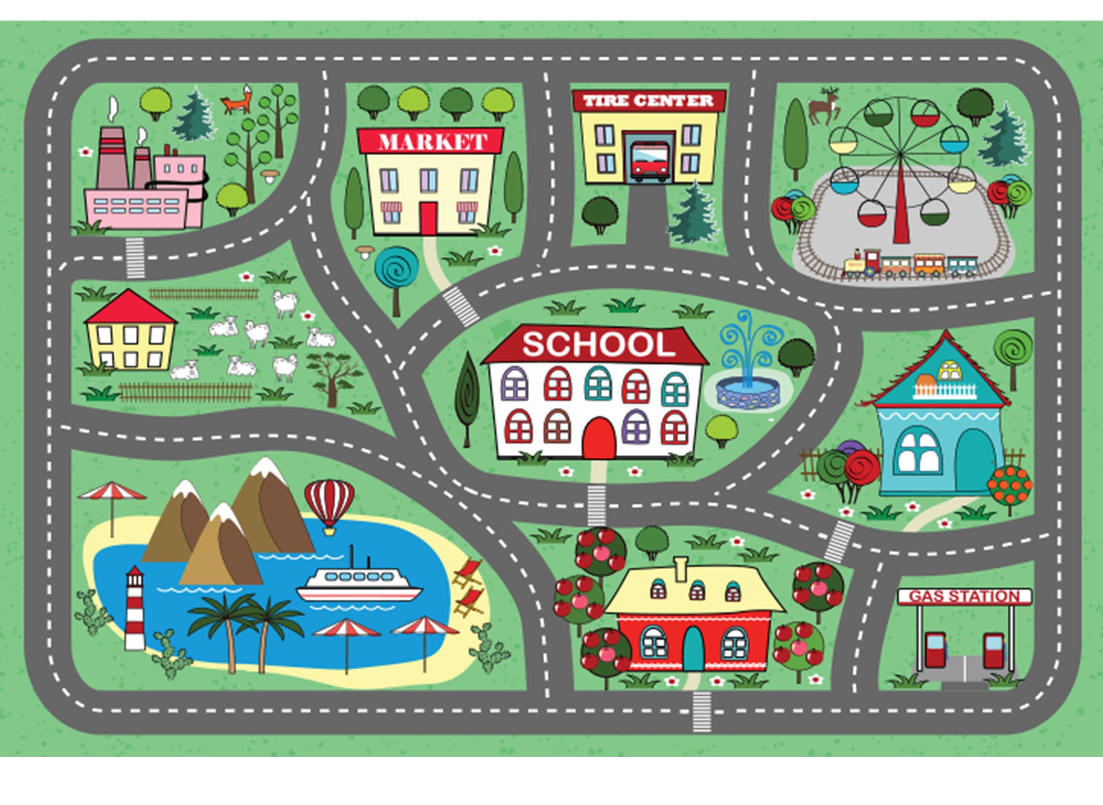 Printable Road Maps For Kids